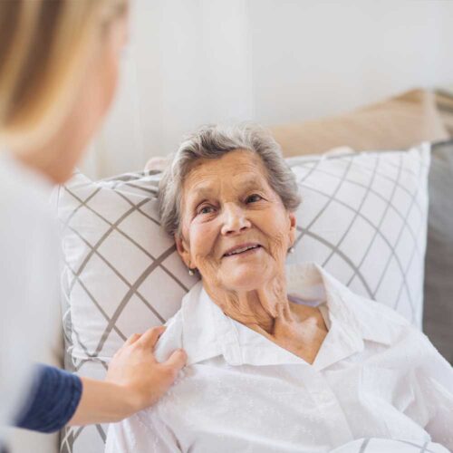 talking elderly care small